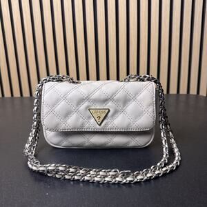Vintage Mini GUESS white chain purse